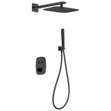 Conjunto De Ducha Empotrado Termostático Hidra Negro Mate - Shower Set