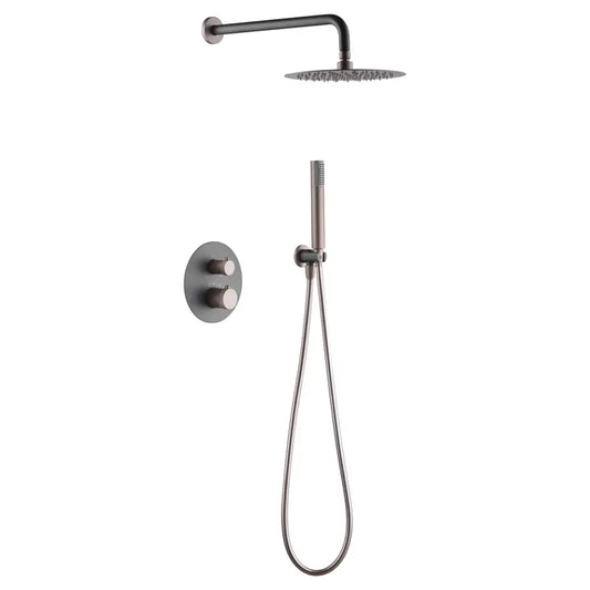 Set Shower Concealed Thermostatic Line Gris Champagne | IMEX - Shower Set