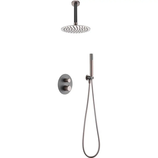 Set Shower Concealed Thermostatic Top Gris Champagne | IMEX - Shower Set