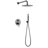 Set Shower Single-Handle Concealed Monza Black Gun | IMEX - Shower Set