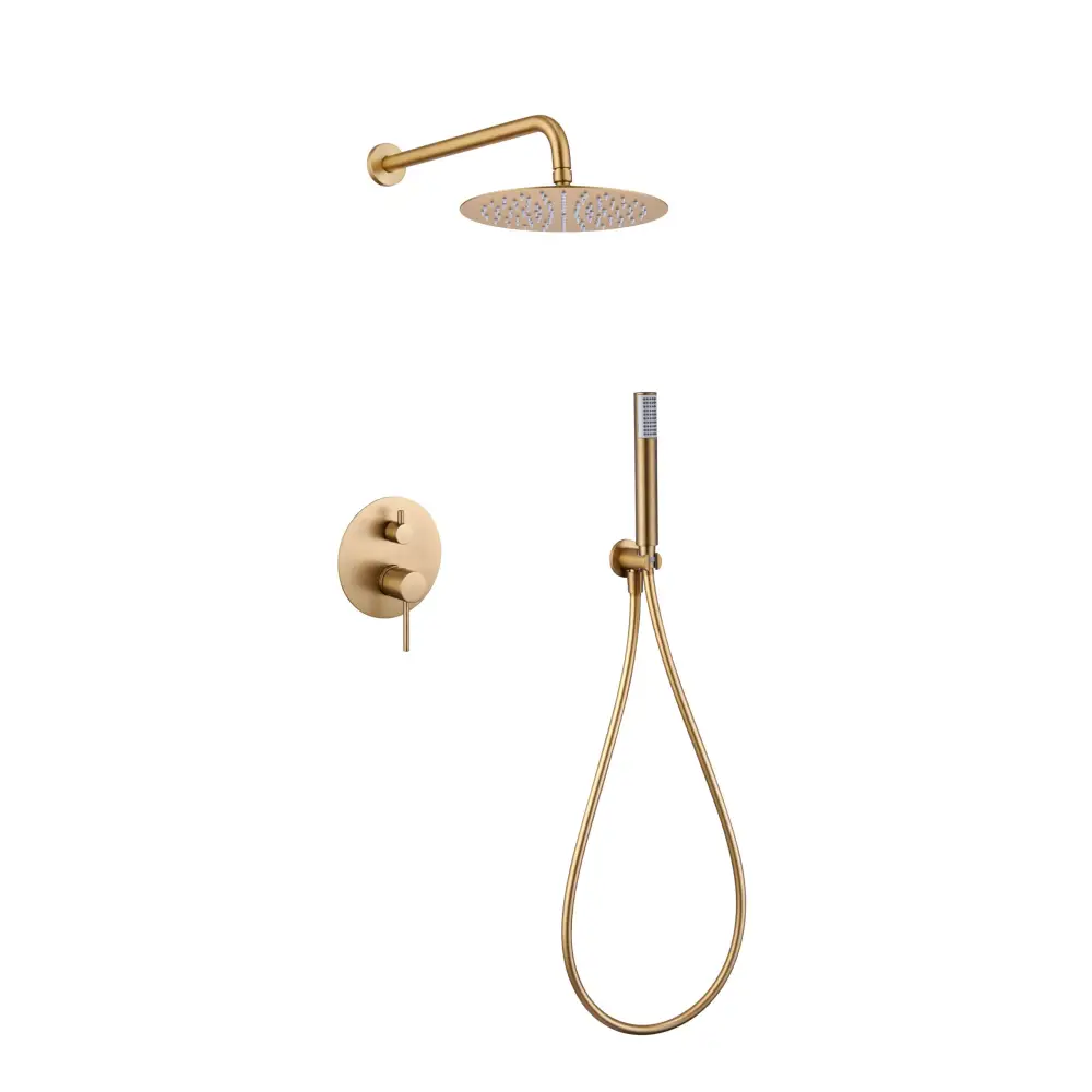 Set Shower Single-Handle Concealed Monza Brushed Gold | IMEX - Shower Set