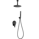 Set Shower Single-Handle Concealed Paros Black Mat | IMEX - Shower Set