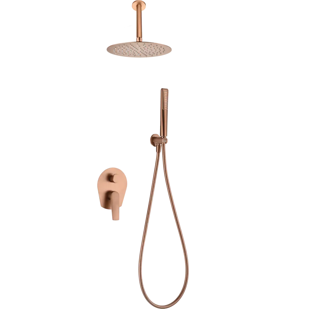 Set Shower Single-Handle Concealed Paros Rose Gold | IMEX - Shower Set