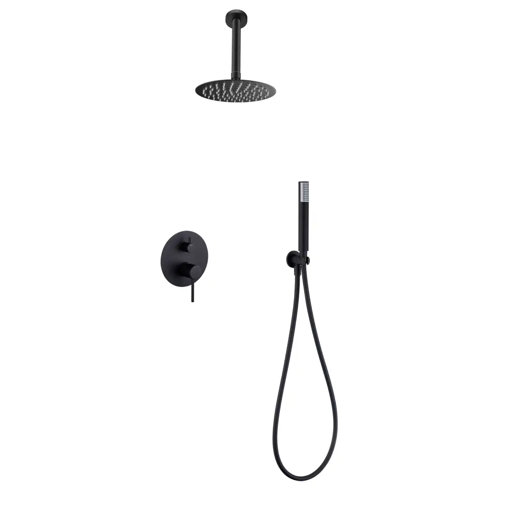 Set Shower Single-Handle Concealed Tívoli Matte Black | IMEX - Shower Set