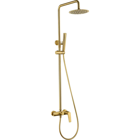 Set Shower Single-Handle Delos Brushed Gold | IMEX - Shower Set