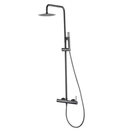 Set Shower Single-Handle Monza Black Gun Metal | IMEX - Shower Set