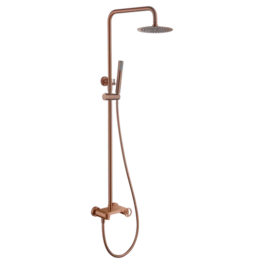 Set Shower Single-Handle Olimpo Brushed Rose Gold | IMEX - Shower Set