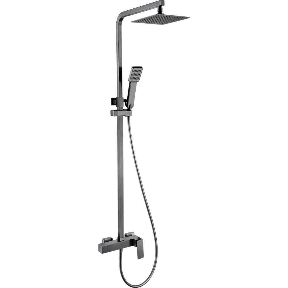 Set Shower Single-Handle Pisa Black Gun Metal | IMEX - Shower Set
