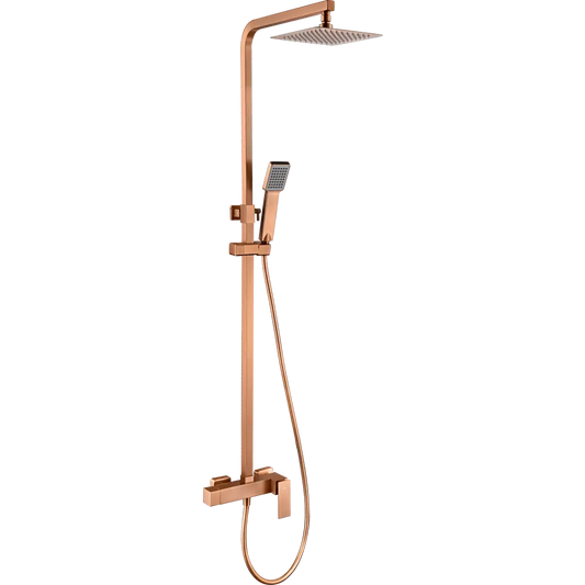 Set Shower Single-Handle Pisa Brushed Rose Gold | IMEX - Shower Set