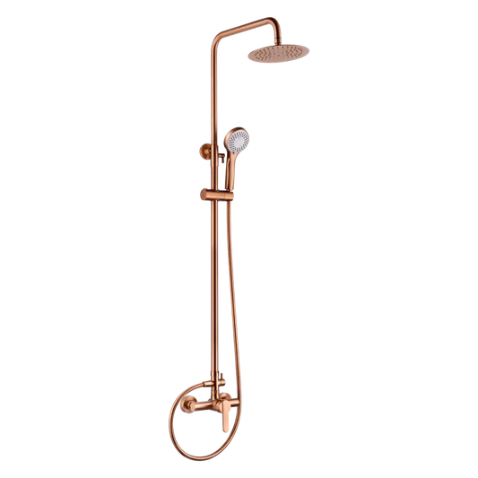 Set Shower Single-Handle Rome Brushed Rose Gold | IMEX - Shower Set