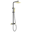Set Shower Single-Handle Sweden Black Gold Shiny | IMEX - Shower Set