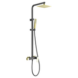 Set Shower Single-Handle Sweden Black Gold Shiny | IMEX - Shower Set