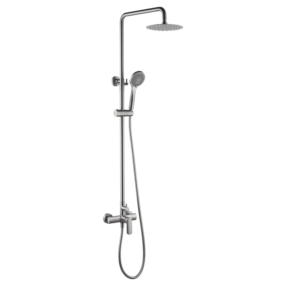 Set Shower Single-Handle Ural Brushed Nickel | IMEX - Shower Set