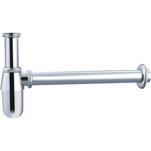 Round Visible Siphon Chrome Finish Modern Bathroom, main product view