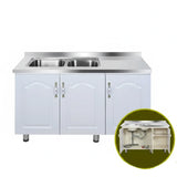 Simple Stainless Steel Wall Kitchen Cabinet - 120cm double basin - Kitchen cabinets