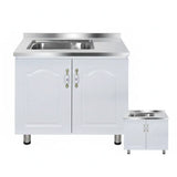 Simple Stainless Steel Wall Kitchen Cabinet - 80cm double basin - Kitchen cabinets