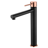 Single-Handle Basin Milos Black Rose Gold | IMEX - Faucet