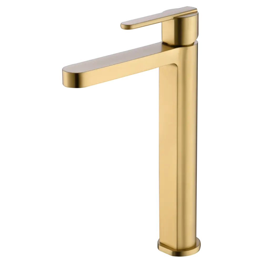 Monomando Lavabo Alto Roma Oro Cepillado