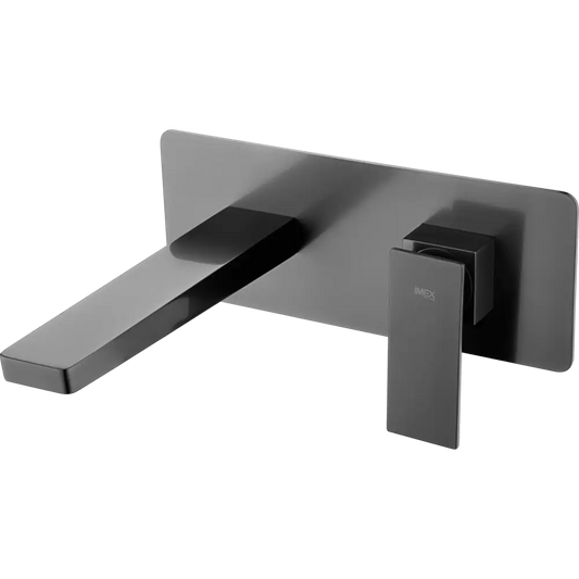 Single-Handle Concealed Basin Pisa Black Gun Metal | IMEX - Faucet