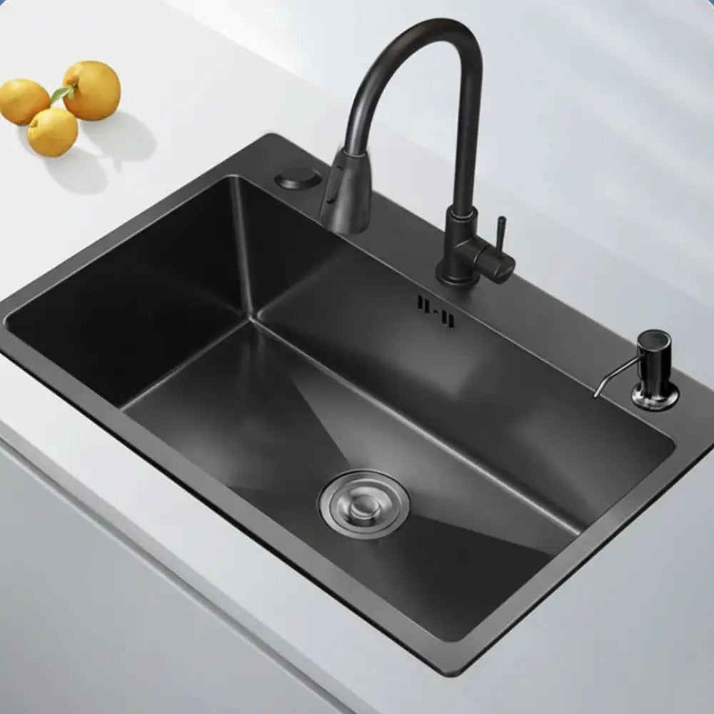 Nano Stainless Steel Pull Out Faucet Kitchen Sink - Kitchen Sink