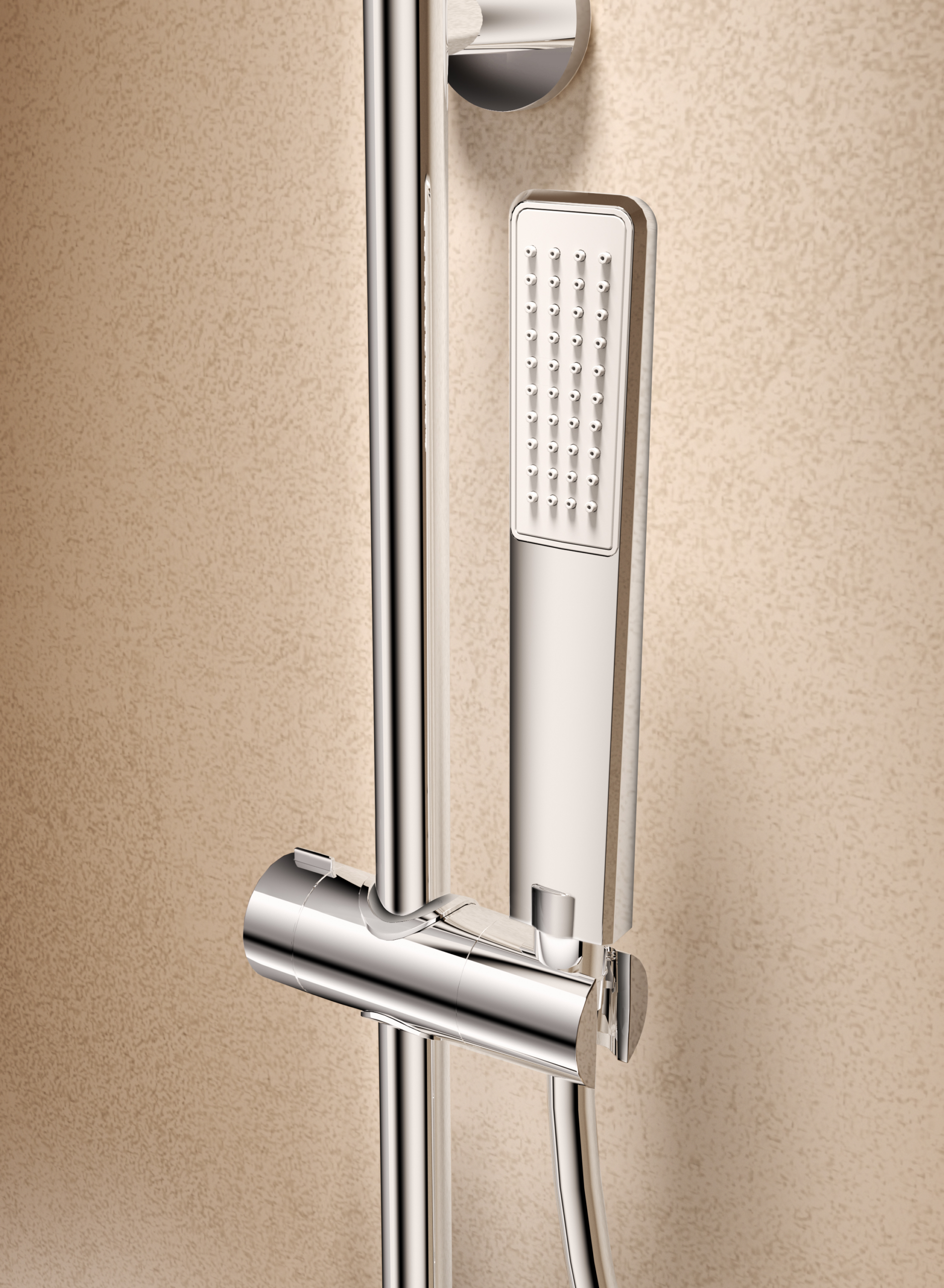 Toscana Chrome Concealed Single Lever Shower Set with Hand Shower, view 3