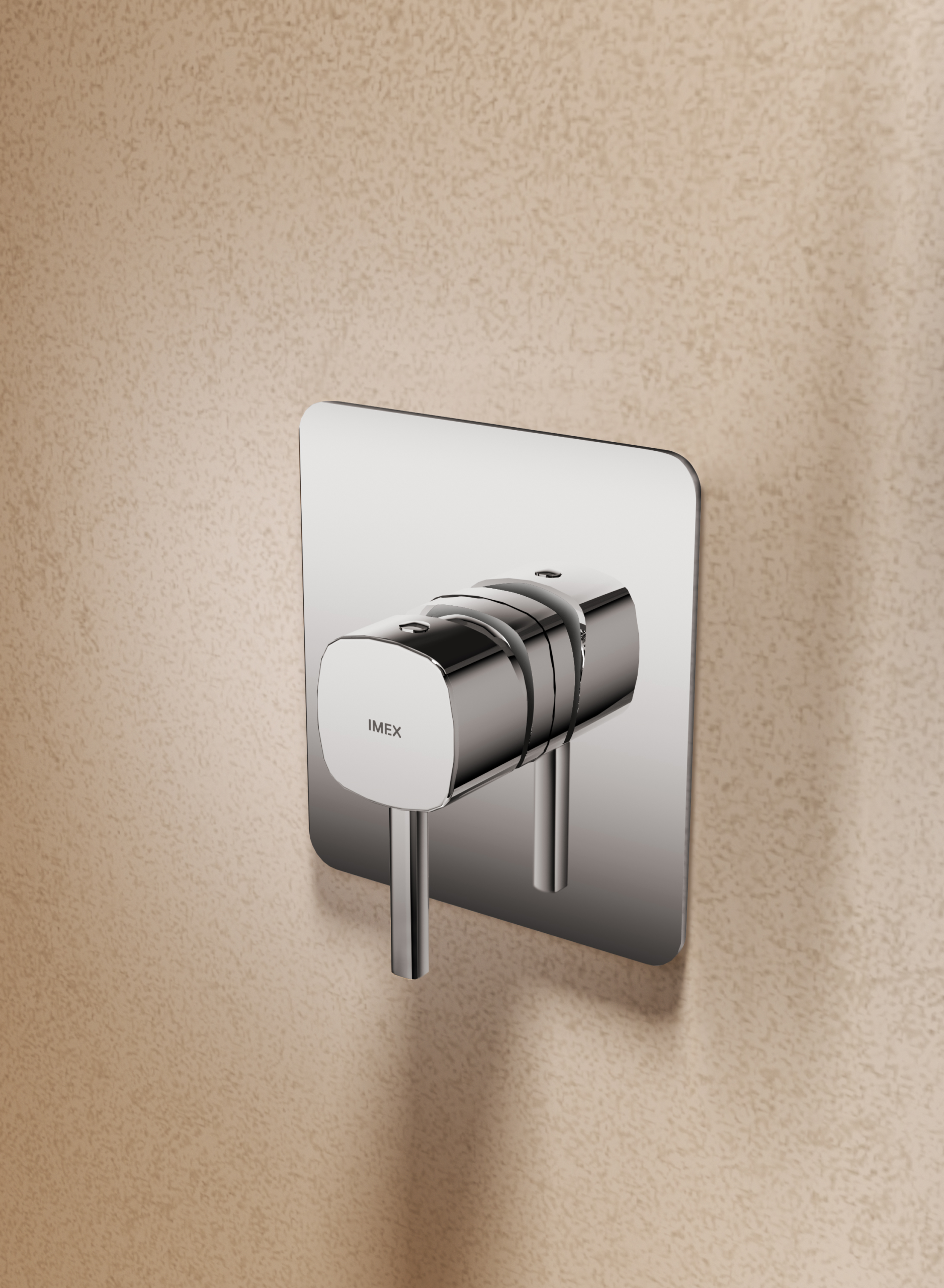 Toscana Chrome Concealed Single Lever Shower Set with Rain Head, view 2