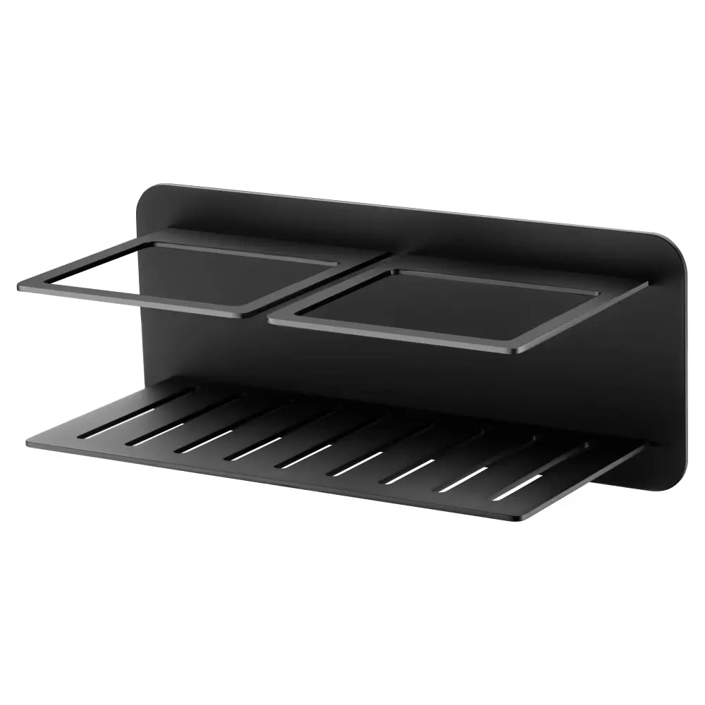 Soap Rack Frontal Iman Matte Black | IMEX - Bathroom Accessory