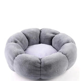 Soft And Comfortable Shaped Faux Fur Bed Flowers For Pet - Gray / S 40cm - pet bed