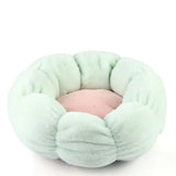 Soft And Comfortable Shaped Faux Fur Bed Flowers For Pet - Green / S 40cm - pet bed