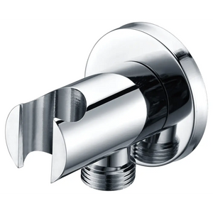 Chrome Round Shower Handle Holder with Water Outlet, main product view