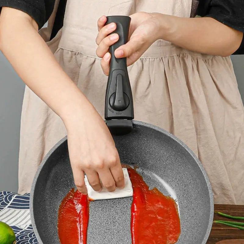 Ceramic Non-Stick Cookware Set with Detachable Handles and Silicone Lids - view 9