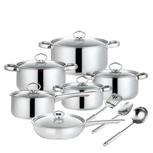 15-Piece Stainless Steel Cookware Set with Double Bottom - view 2