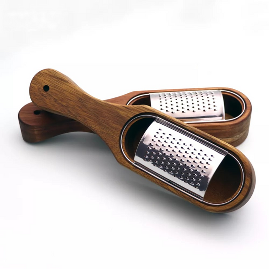 Rallador de acero inoxidable con recolector de madera extraíble