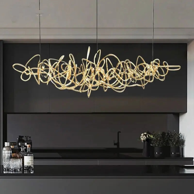 Stainless Steel Modern Luxury LED Ceiling Chandelier - Lamps