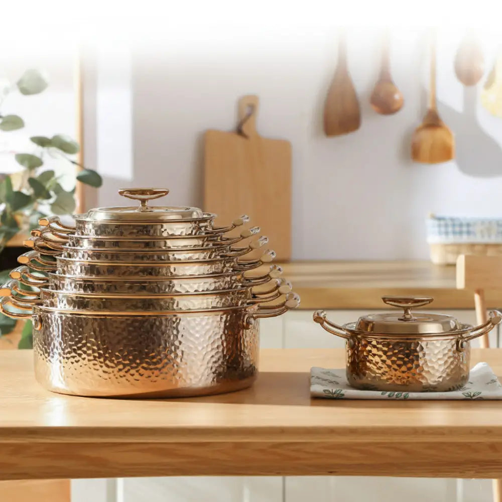 Stainless Steel Non Stick Hammer Double Ear Soup Pot - Cookware set