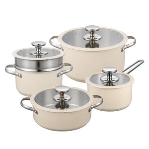 4-Piece Stainless Steel Pot Set with Glass Steamer Lid - view 6