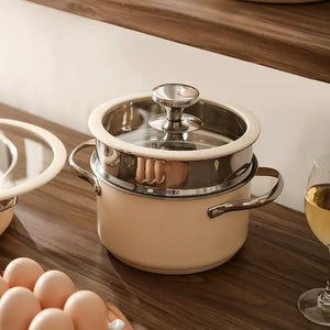 4-Piece Stainless Steel Pot Set with Glass Steamer Lid - view 4