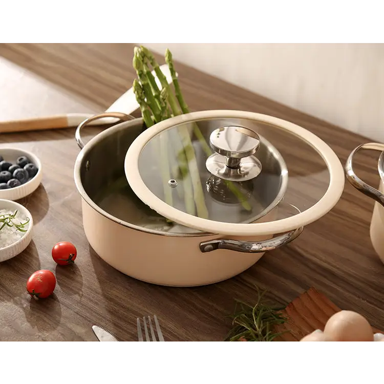 4-Piece Stainless Steel Pot Set with Glass Steamer Lid - view 5