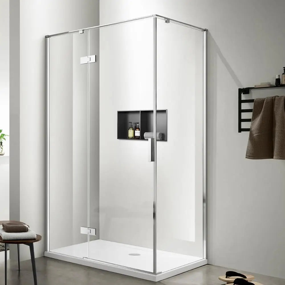 Stainless Steel Wall Inserted Double Shelves Storage - 13x13