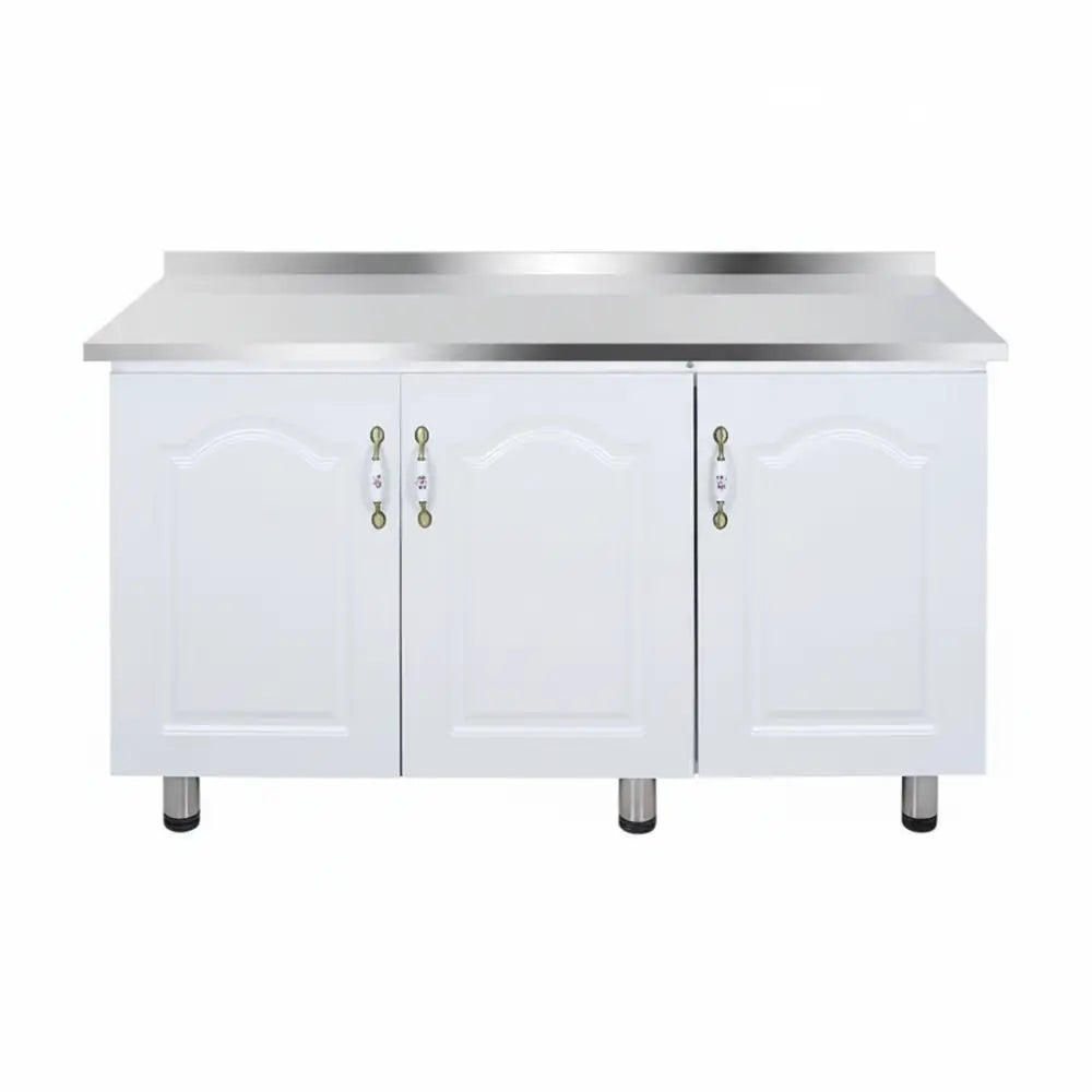 Simple Stainless Steel Wall Kitchen Cabinet - 100cm three-door single basin - Kitchen cabinets