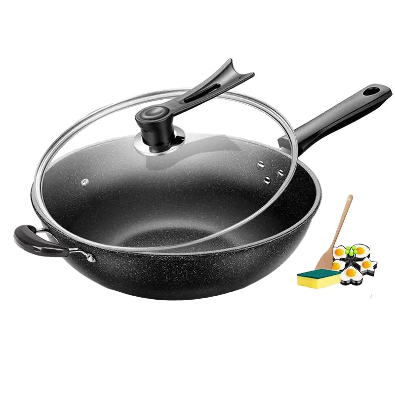 Stone Non-Stick Frying Pan with Glass Lid - view 5