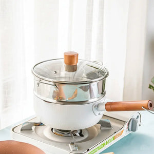 Stone Non Stick Tempered Glass Lid Soup Pot - Cookware set