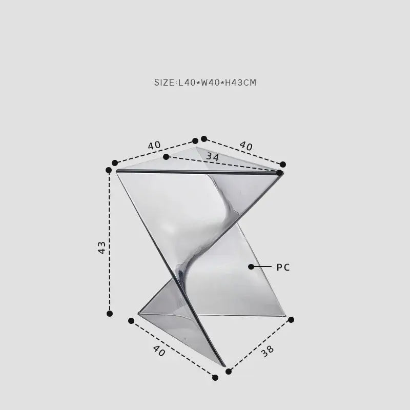 Triangular Modern Side Table Minimalist Design - view 9