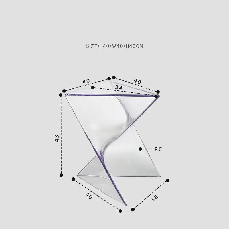 Triangular Modern Side Table Minimalist Design - view 10