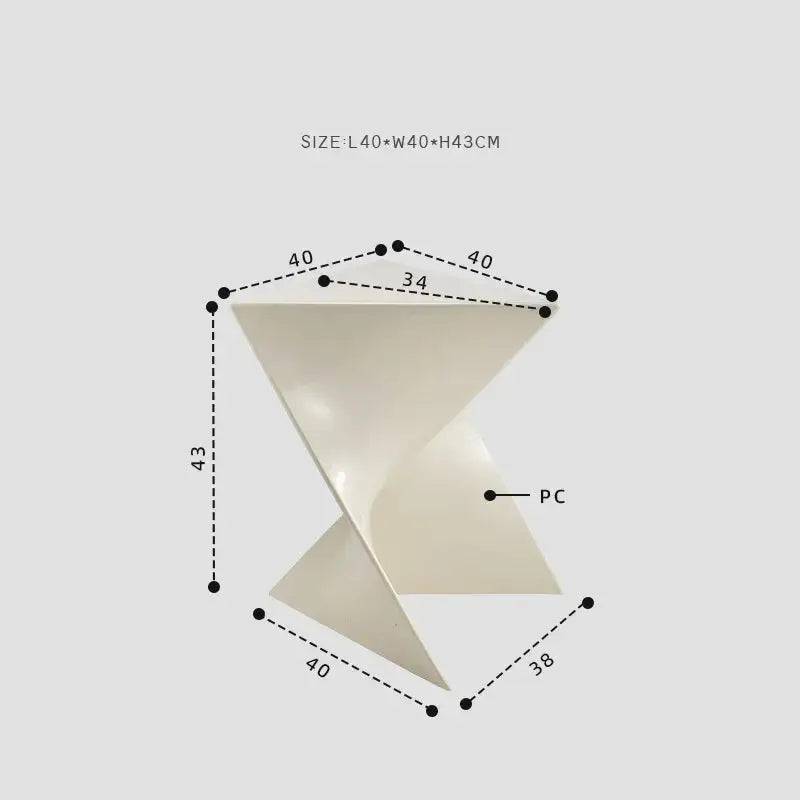 Triangular Modern Side Table Minimalist Design - view 11