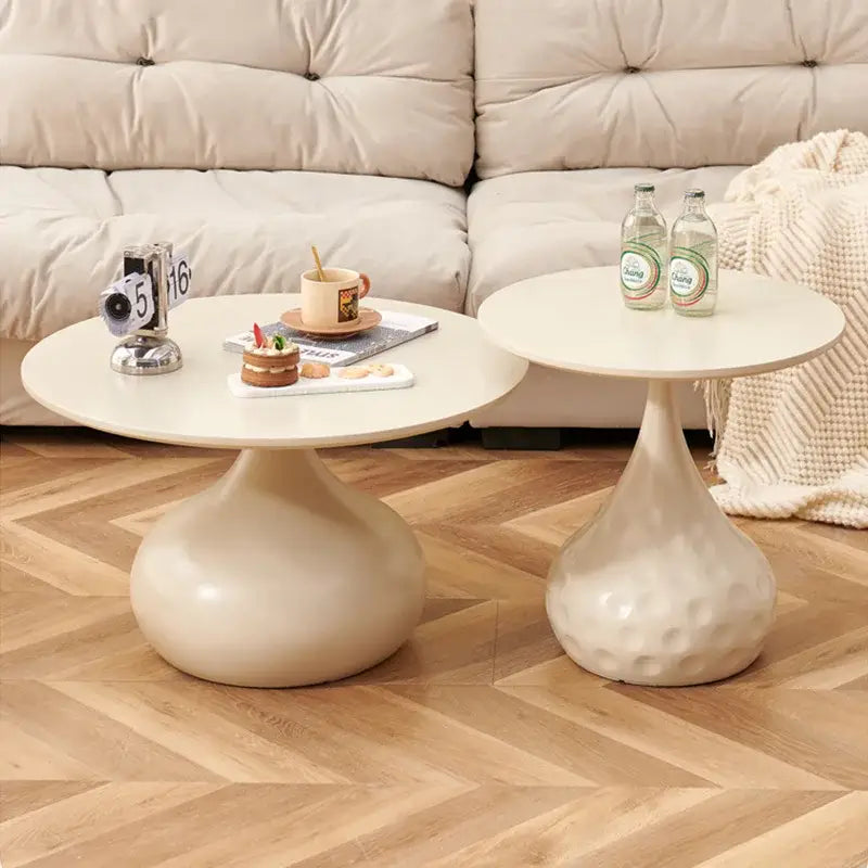 Stylish Round Modern Minimalist Center Side Coffee Table - Multifunctional coffee table