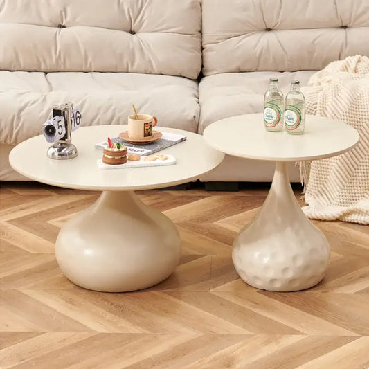 Stylish Round Modern Minimalist Center Side Coffee Table - Multifunctional coffee table