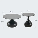 Stylish Round Modern Minimalist Center Side Coffee Table - Multifunctional coffee table