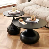 Stylish Round Modern Minimalist Center Side Coffee Table - Multifunctional coffee table