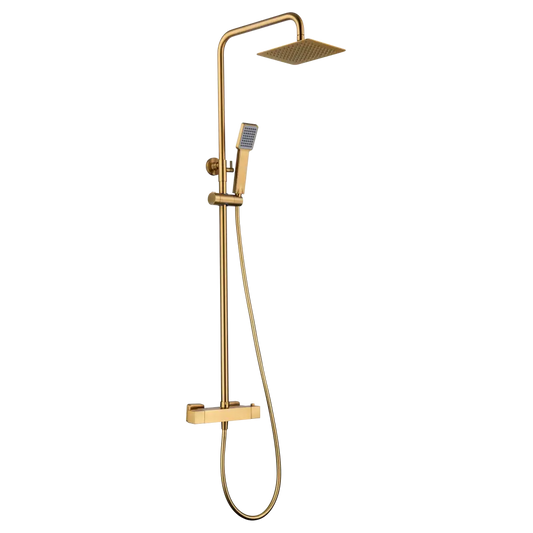 Thermostatic Shower Set Art Brushed Gold | IMEX - Shower Set